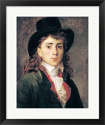 Framed Portrait of Baron Antoine Jean Gros Print