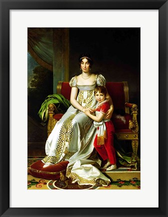 Framed Hortense de Beauharnais and Child Print