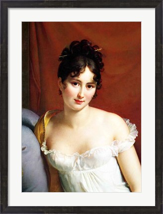 Framed Portrait of Madame Recamier - detail Print