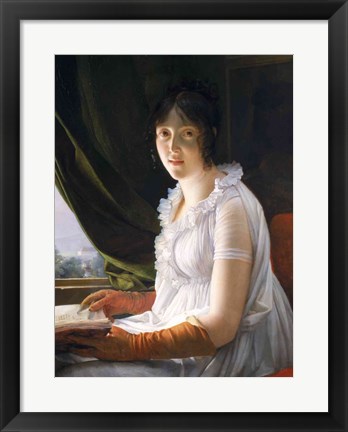 Framed Seated Portrait of Marie-Philippe-Claude Walbonne Print