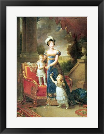 Framed Marie-Caroline de Bourbon Print