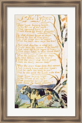 Framed Tyger, from Songs of Innocence Print