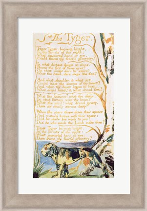 Framed Tyger, from Songs of Innocence Print