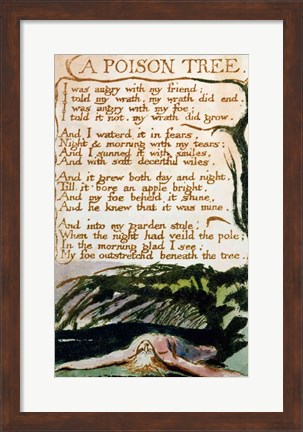 Framed Poison Tree, from Songs of Experience Print