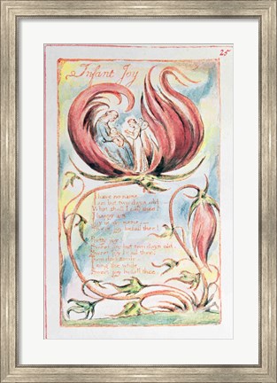 Framed Songs of Innocence; Infant Joy, 1789 Print