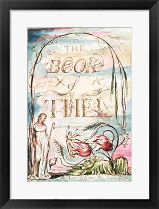 Framed Book of Thel; Title Page, 1789 Print