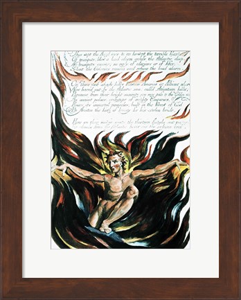 Framed America a Prophecy; &#39;Thus wept the Angel voice&#39;, the emergence of Orc Print