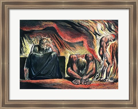 Framed Jerusalem The Emanation of the Giant Albion;  Vala, Hyle and Skofeld, showing the crowned Vala Print