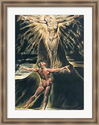 Framed Jerusalem The Emanation of the Giant Albion; Albion before Christ crucified on the Tree of Knowledge and Good and Evil Print