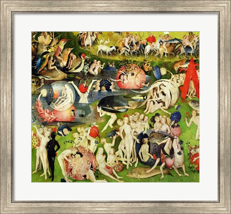 Framed Garden of Earthly Delights: Allegory of Luxury, center panel detail Print