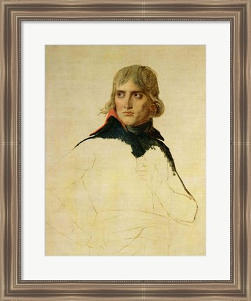 Framed Unfinished portrait of General Bonaparte Print