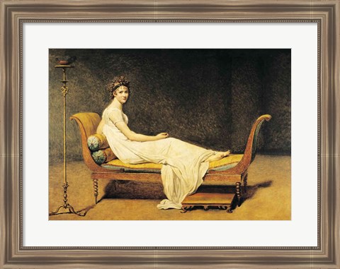 Framed Madame Recamier, 1800 Print