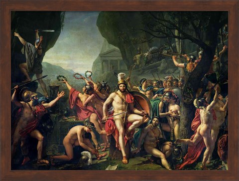 Framed Leonidas at Thermopylae, 480 BC, 1814 Print