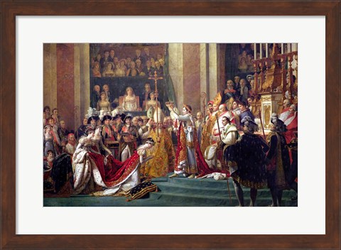 Framed Consecration of the Emperor Napoleon I Detail Print