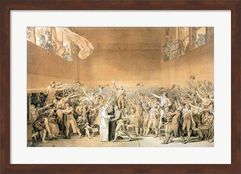 Framed Tennis Court Oath, 20th June 1789 Print