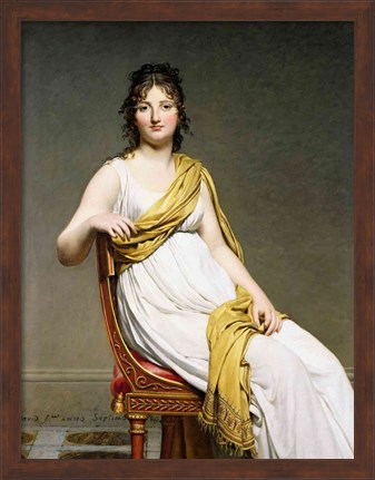 Framed Portrait of Madame Raymond de Verninac Print