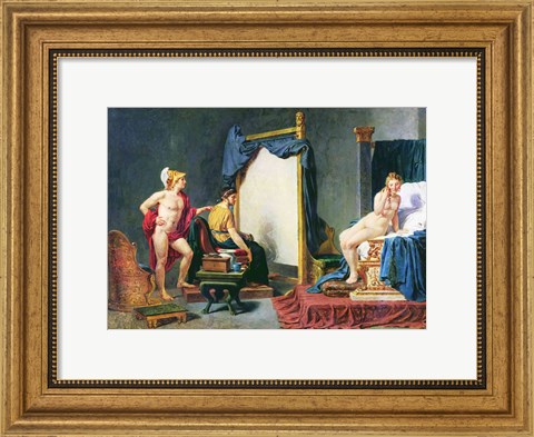 Framed Apelles Painting Campaspe in the Presence of Alexander the Great Print