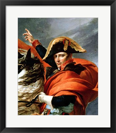 Framed Napoleon Crossing the Alps, detail Print