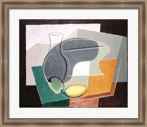 Framed Fruit-dish and carafe, 1927 Print