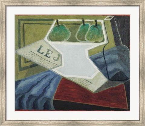 Framed Fruit Bowl, 1925-27 Print