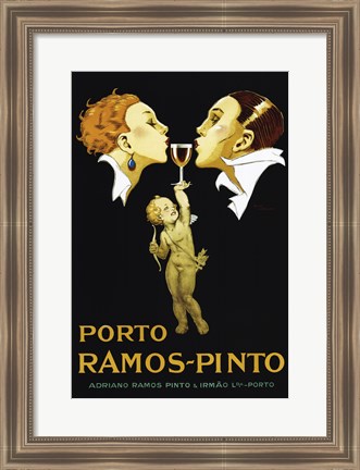 Framed Porto Ramos Pinto Print