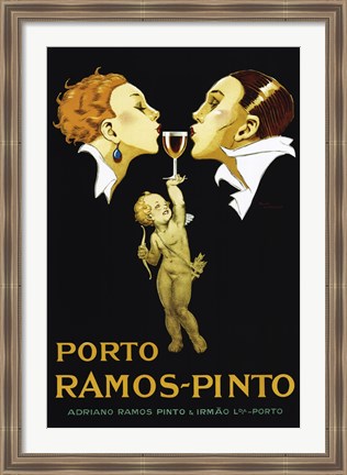 Framed Porto Ramos Pinto Print