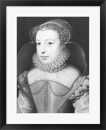 Framed Marguerite de Valois Queen of Navarre Print