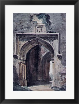 Framed East Bergholt Church: South Archway of the Ruined Tower, 1806 Print