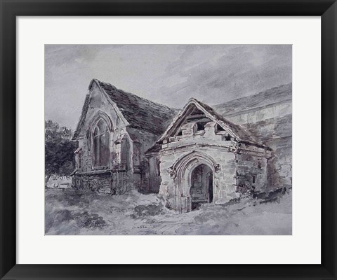 Framed Porch and Transept of a Church Print