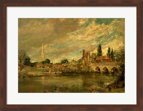 Framed Bridge of Harnham and Salisbury Cathedral Print