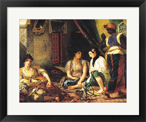 Framed Women of Algiers in their Apartment, 1834 Print