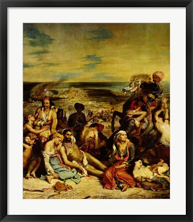 Framed Scenes from the Massacre of Chios, 1822 Print