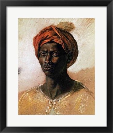 Framed Portrait of a Turk in a Turban, c.1826 Print