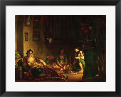 Framed Women of Algiers in their Harem Print