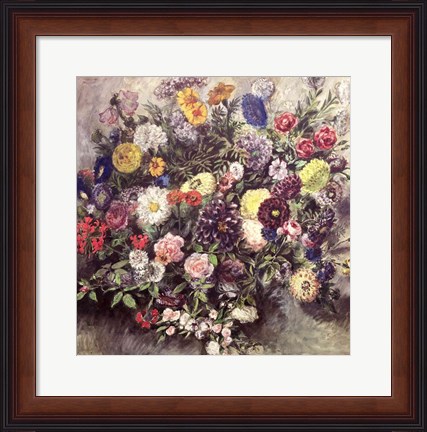 Framed Bouquet of Flowers Print