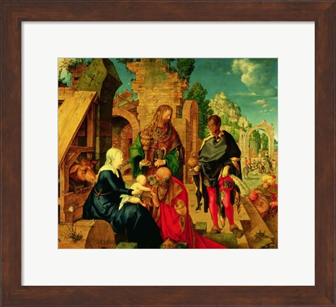 Framed Adoration of the Magi, 1504 Print