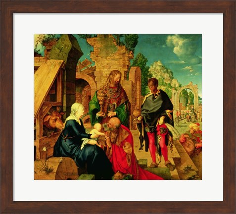 Framed Adoration of the Magi, 1504 Print