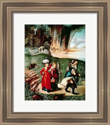 Framed Lot and his Daughters Print