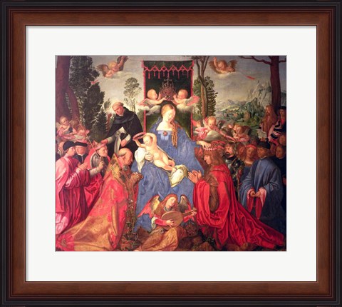 Framed Garland of Roses Altarpiece, 1600 Print