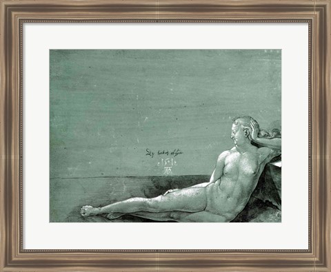 Framed Reclining female nude, 1501 Print