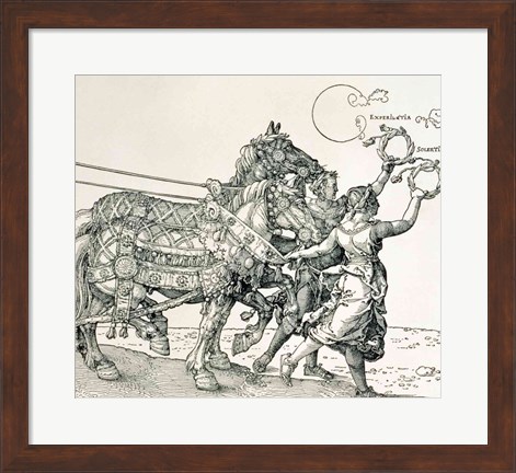 Framed Triumphal Chariot of Emperor Maximilian I of Germany: horse detail Print