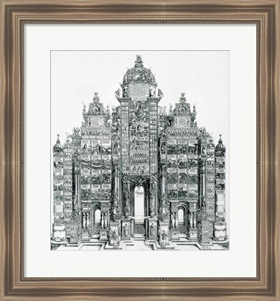 Framed Triumphal Arch of Emperor Maximilian I of Germany Print