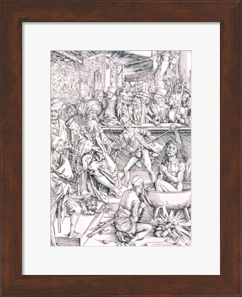 Framed Torture of St. John the Evangelist Print