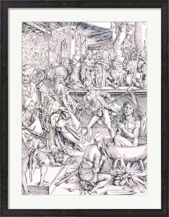 Framed Torture of St. John the Evangelist Print