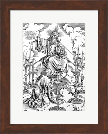 Framed Vision of The Seven Candlesticks from the &#39;Apocalypse&#39; Print