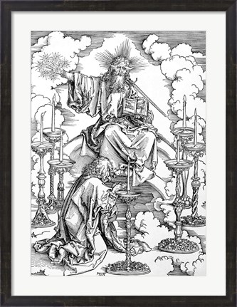 Framed Vision of The Seven Candlesticks from the &#39;Apocalypse&#39; Print