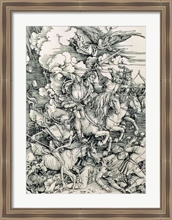 Framed Four Horsemen of the Apocalypse, Death, Famine, Pestilence and War Print