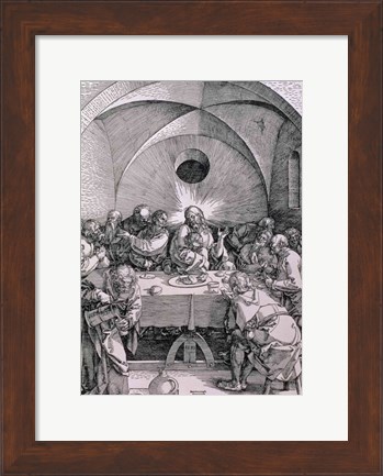 Framed Last Supper from the &#39;Great Passion&#39; Print