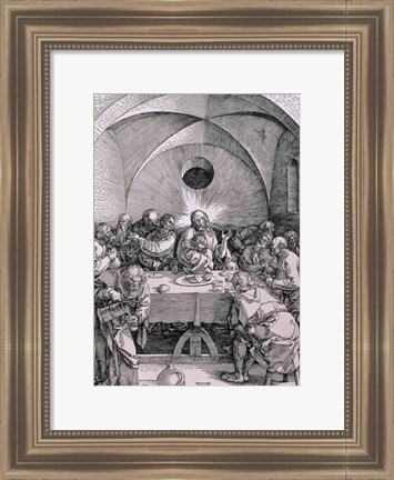 Framed Last Supper from the &#39;Great Passion&#39; Print