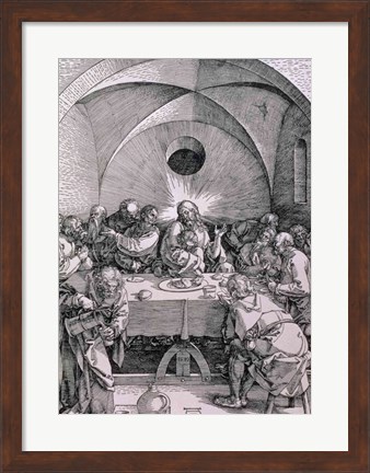 Framed Last Supper from the &#39;Great Passion&#39; Print